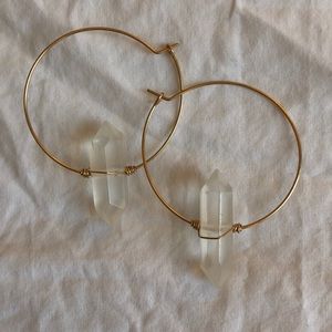 Nashelle Large Crystal Hoop Earrings